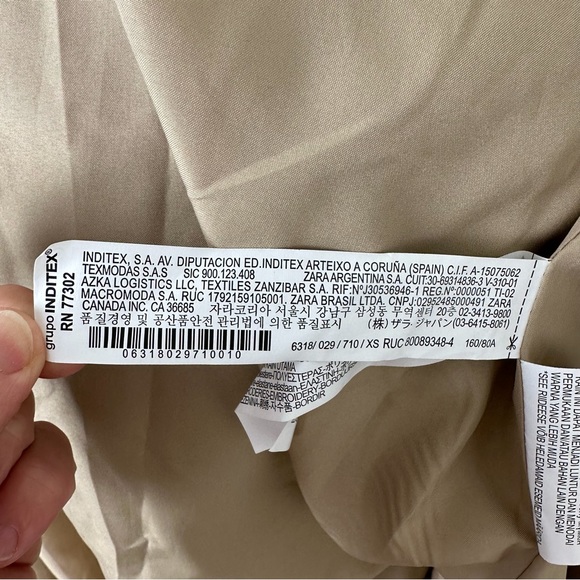 Zara Basic Faux Suede Camel Kimono Duster w/Rose Embroidery Sz XS - Picture 11 of 14